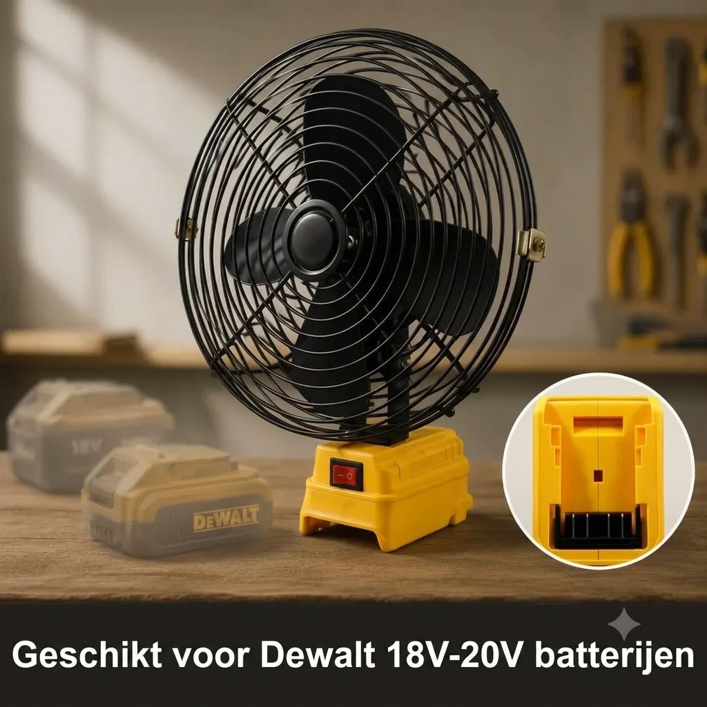 VoltAir Pro portabele ventilator op gereedschapsaccu