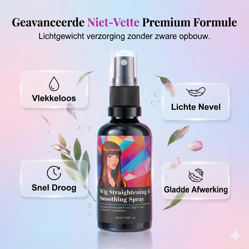 Haarspray voor het steil maken en gladmaken van pruiken