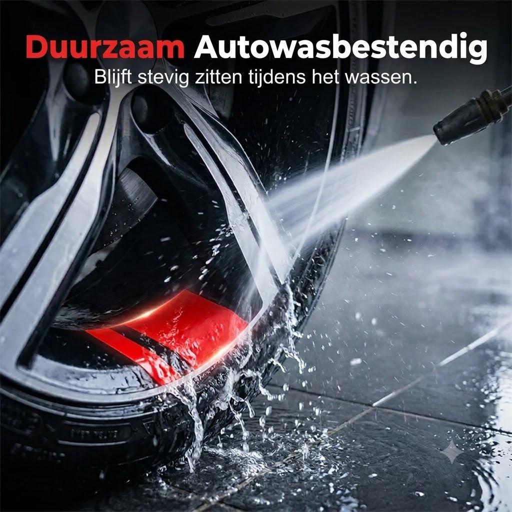 Reflecterende velgstrepen voor autowielen