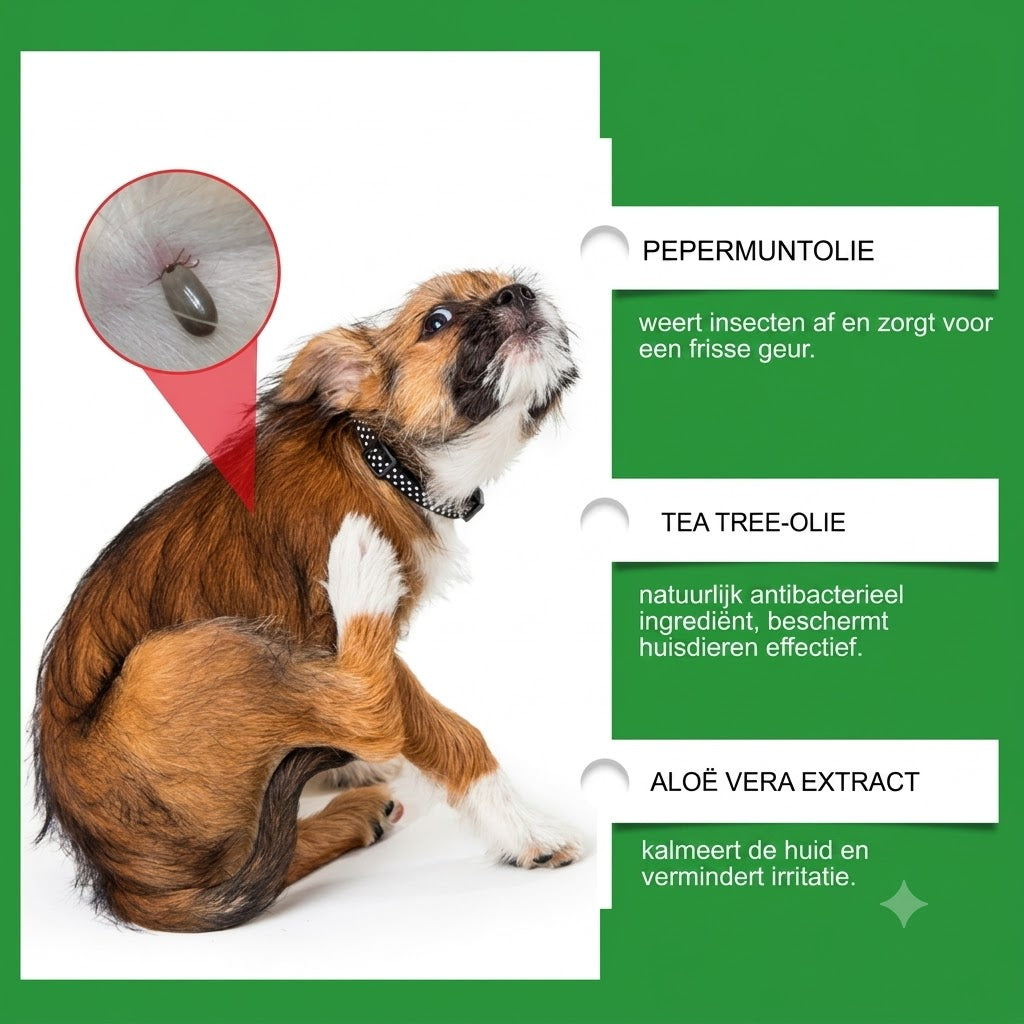 Natuurlijke Vlooi- en Tekspray voor Honden en Katten