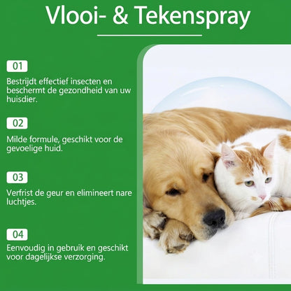 Natuurlijke Vlooi- en Tekspray voor Honden en Katten