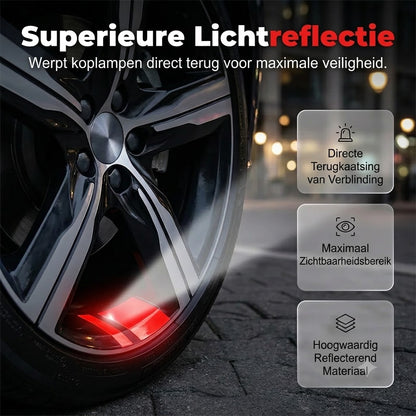 Reflecterende velgstrepen voor autowielen