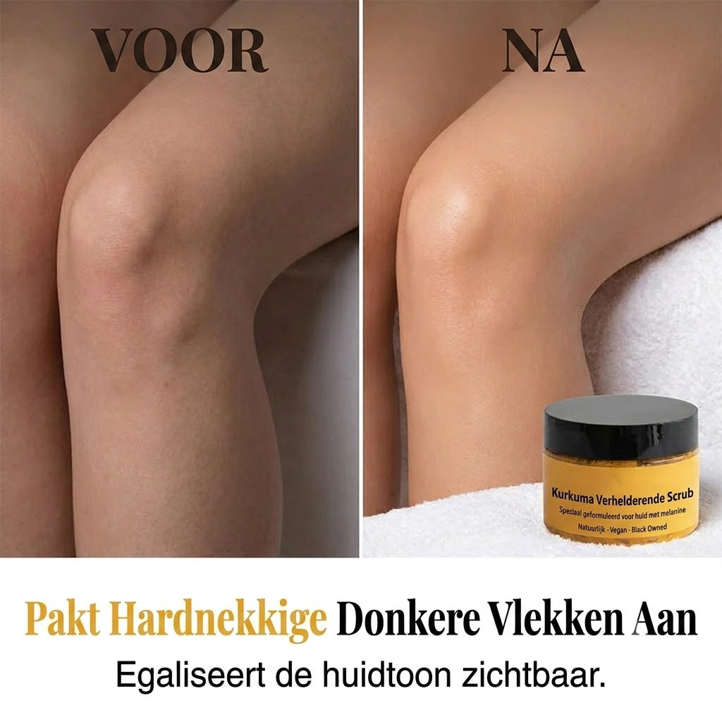 Kurkuma-bodyscrub stimuleert de huid met milde exfoliatie en diepe hydratatie