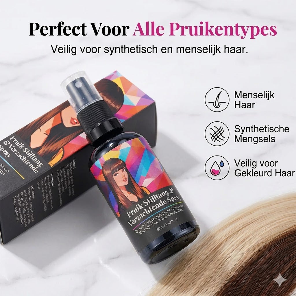 Haarspray voor het steil maken en gladmaken van pruiken