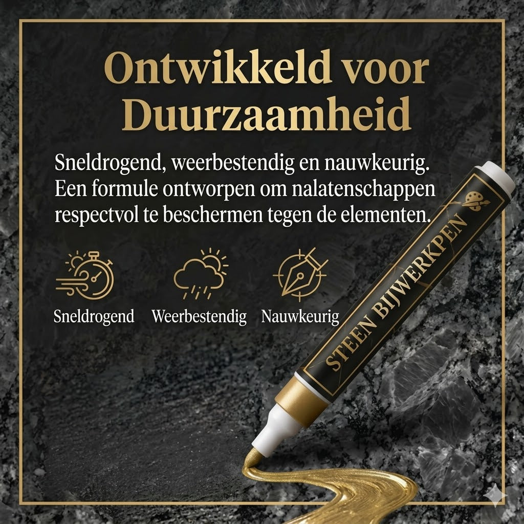 Gouden grafsteenmarker voor restauratie
