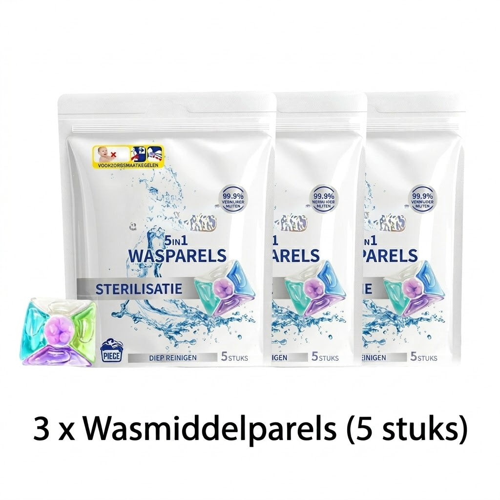 Wasmiddelcapsules voor grondige reiniging en sterilisatie (11g*5 Stuks)