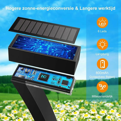 Creatieve, waterdichte padverlichting op zonne-energie