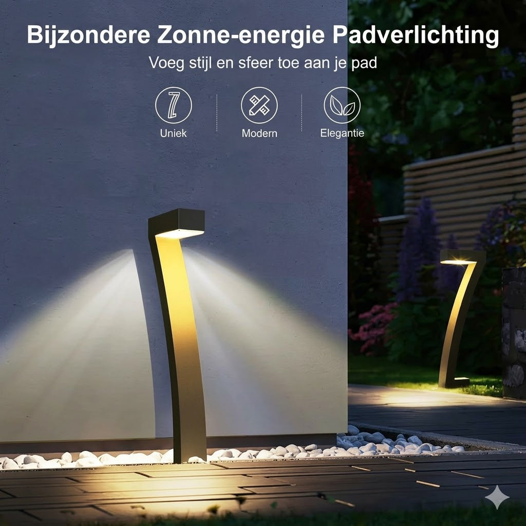 Creatieve, waterdichte padverlichting op zonne-energie