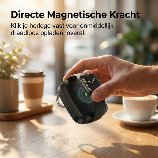 Compacte Magnetische Smartwatch Powerbank van 1200mAh met Sleutelhanger