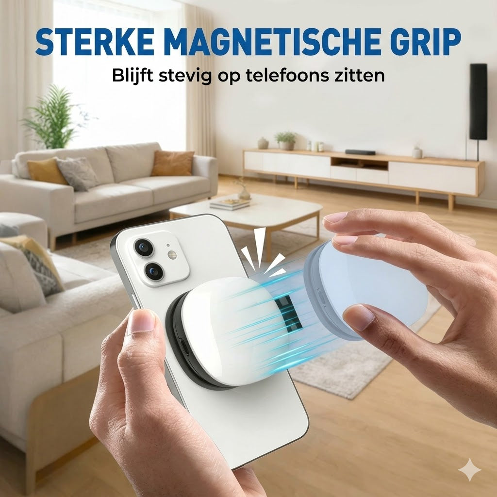 3-in-1 telefoonstandaard, spiegel en magnetisch selfie-invullicht