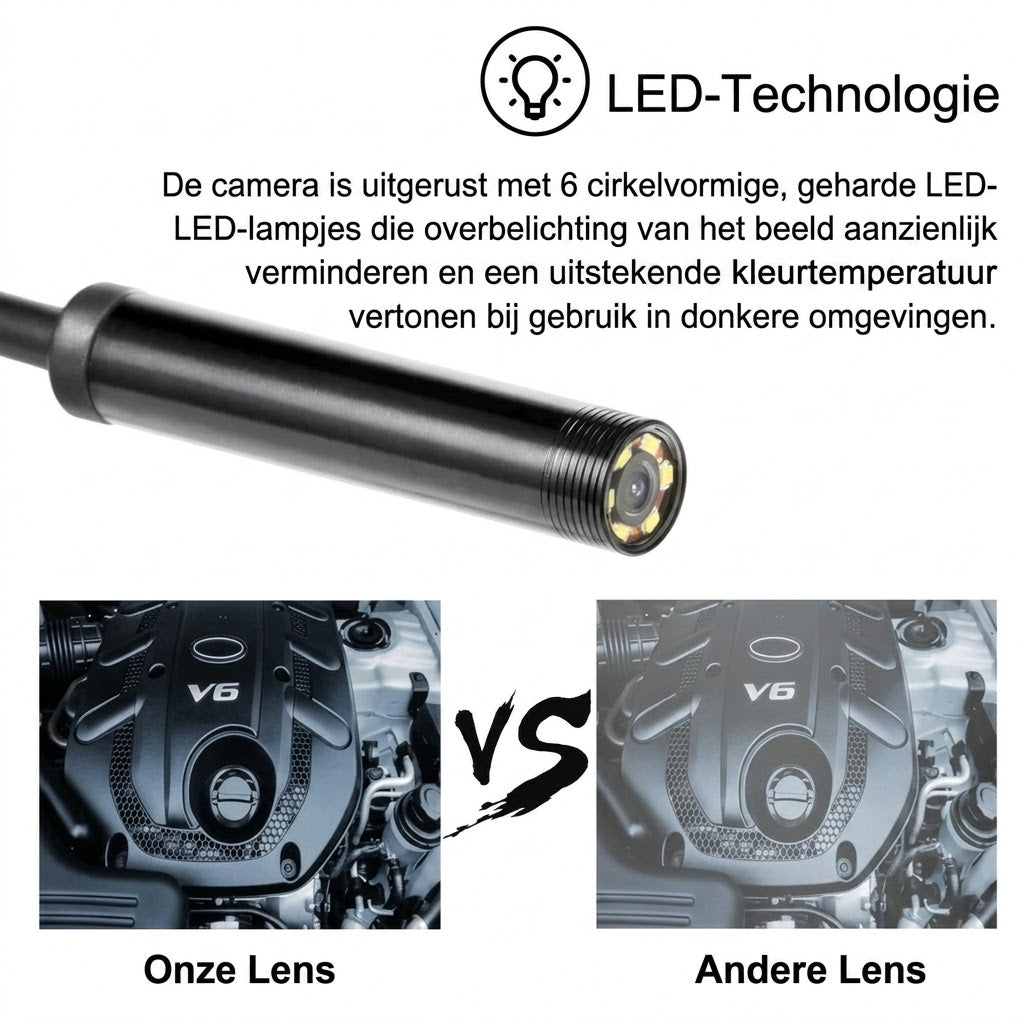 Universele 3-in-1 endoscoopcamera met IP67 waterdichte sonde