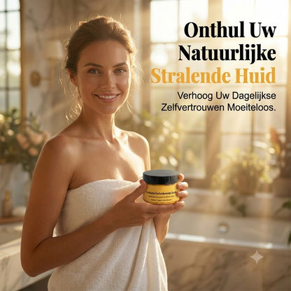 Kurkuma-bodyscrub stimuleert de huid met milde exfoliatie en diepe hydratatie