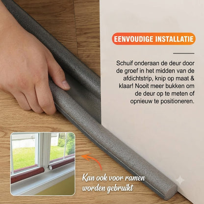 Afdichtstrip voor deurbodem voorkomt dat insecten tocht en lawaai de kamer binnenkomen