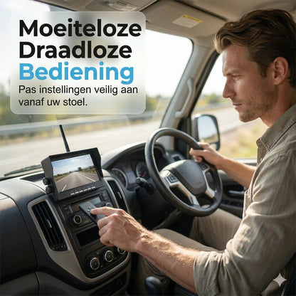 Hoogwaardig draadloos achteruitrijcamera-systeem met een 7-inch breedbeeldmonitor