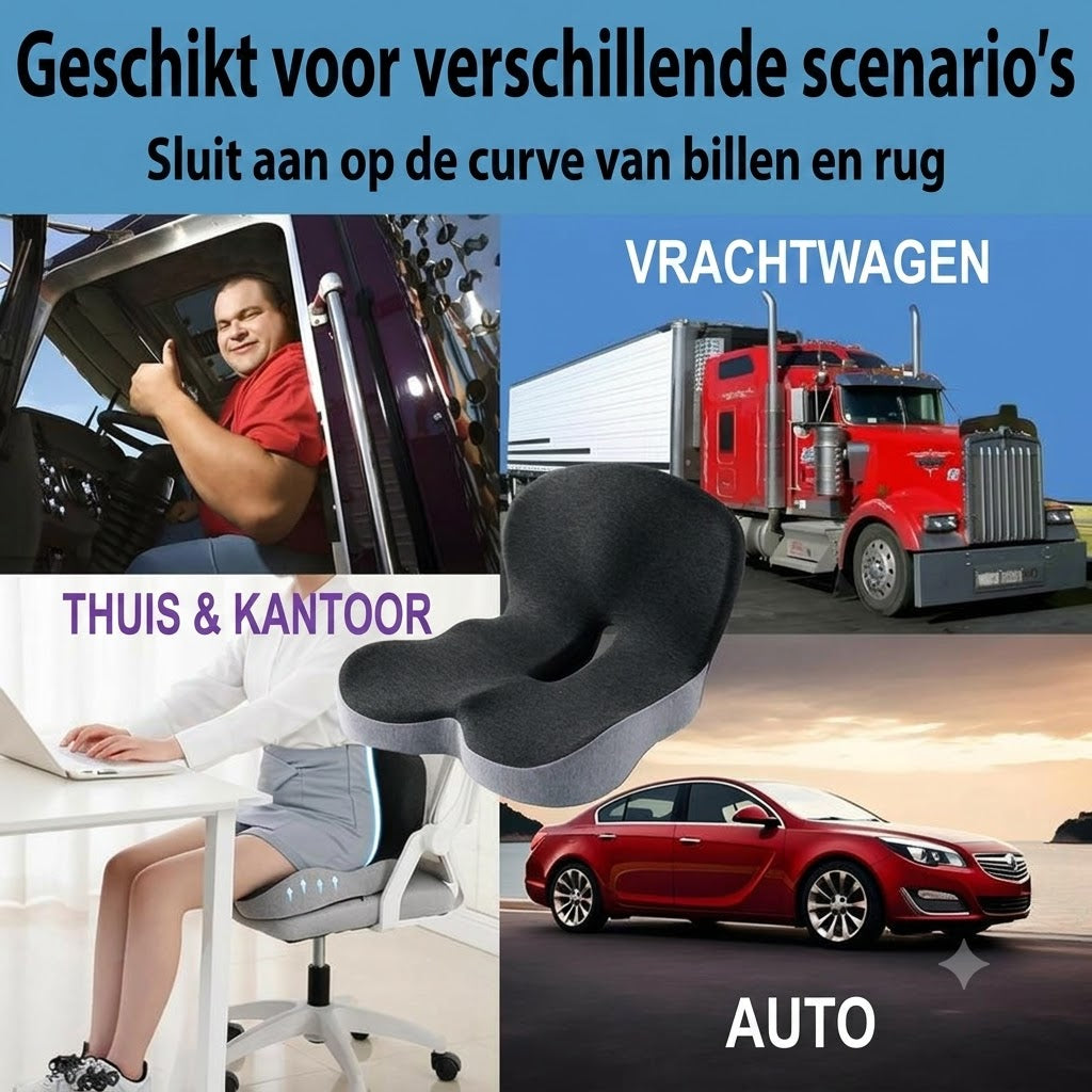 Antislip zitkussen van traagschuim