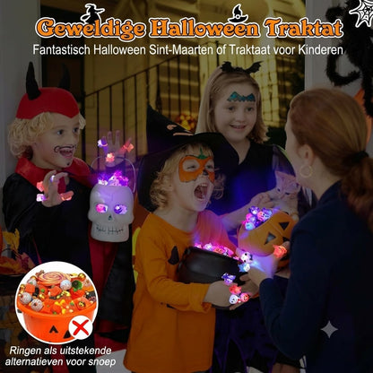 Set van 50 Halloween LED Ringen