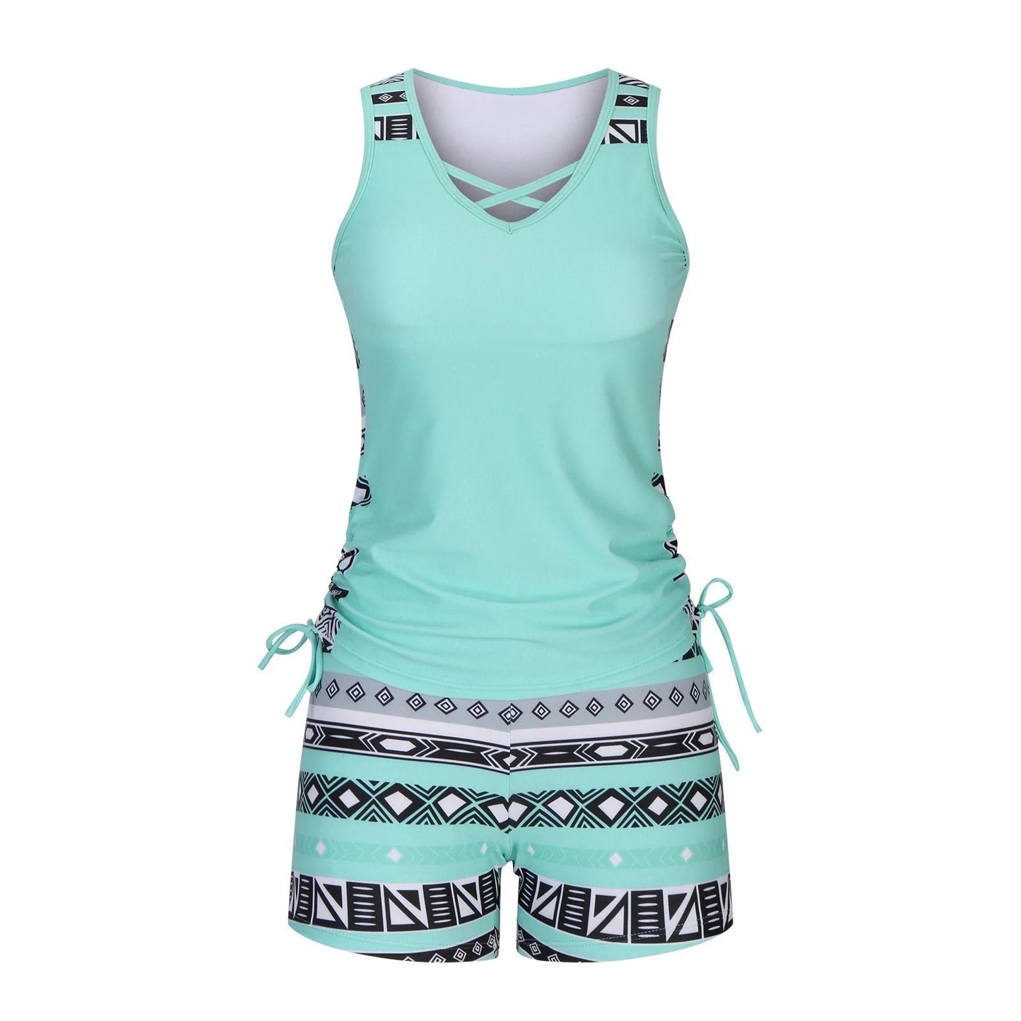 BohoBelle tankini met hoog getailleerde zwemshorts