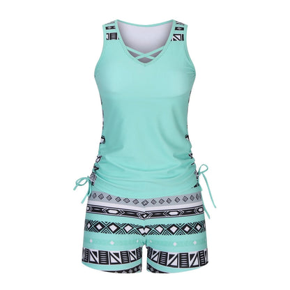 BohoBelle tankini met hoog getailleerde zwemshorts