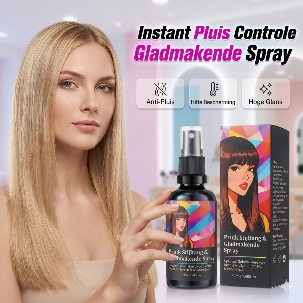 Haarspray voor het steil maken en gladmaken van pruiken