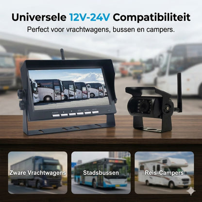 Hoogwaardig draadloos achteruitrijcamera-systeem met een 7-inch breedbeeldmonitor