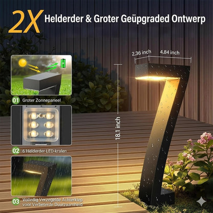 Creatieve, waterdichte padverlichting op zonne-energie