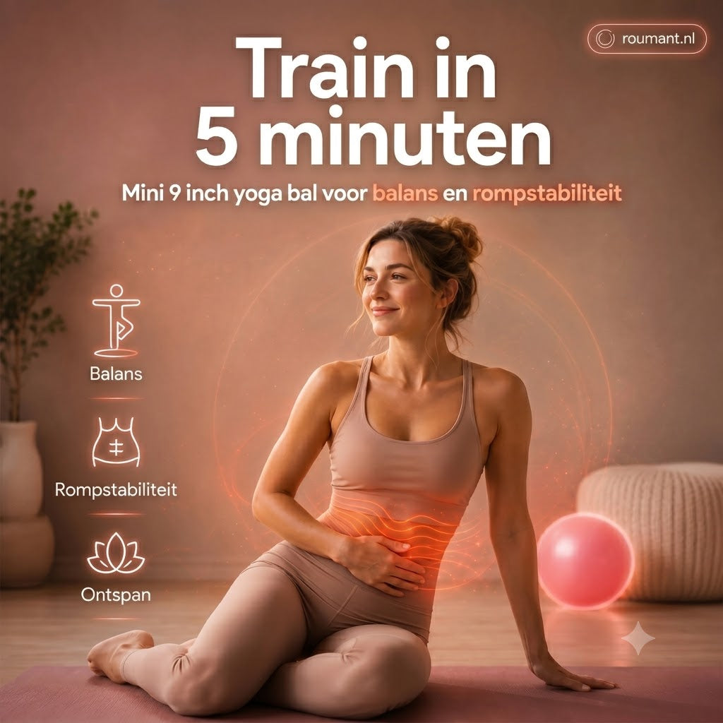 Pilatesbal 15 cm – explosieveilig, honingraat antislip, draagbaar