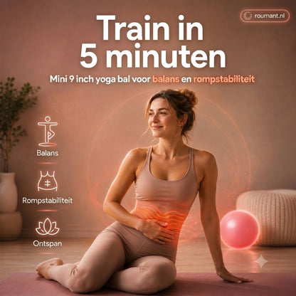Pilatesbal 15 cm – explosieveilig, honingraat antislip, draagbaar