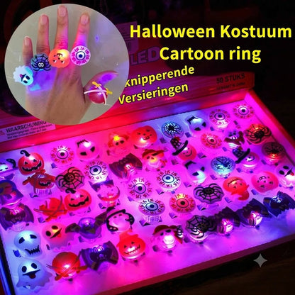 Set van 50 Halloween LED Ringen