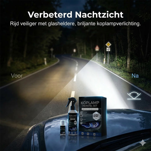 Professionele set voor het opknappen van autokoplampen