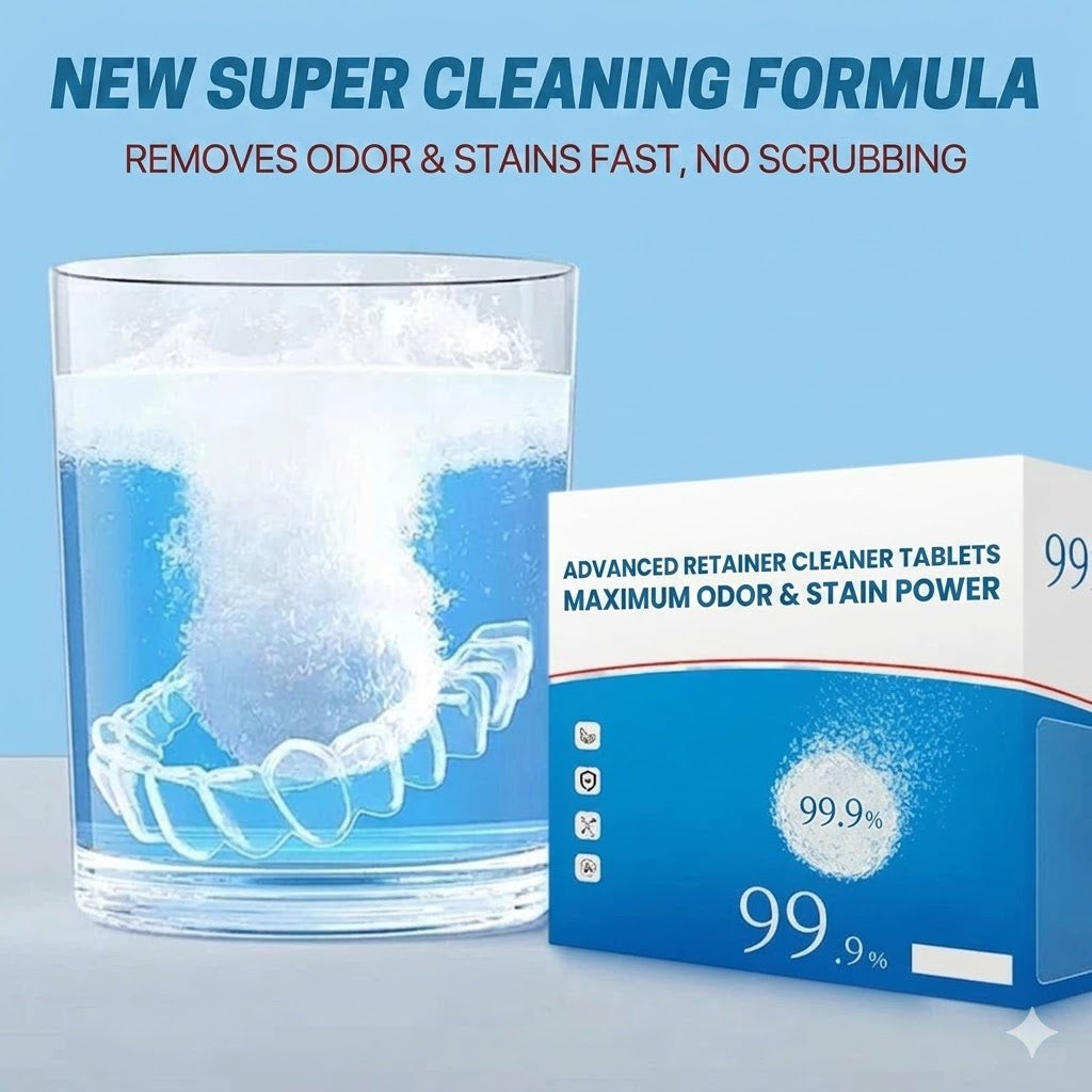 Reiniger Tabletten voor Beugels tegen Geur & Vlekken（10 Stuks Per Set）