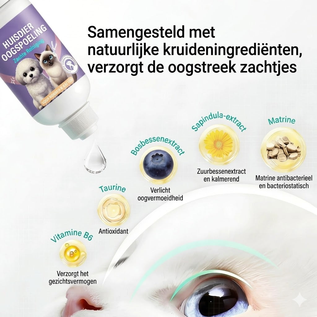 Milde oogspoeling voor honden en katten