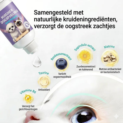 Milde oogspoeling voor honden en katten