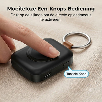 Compacte Magnetische Smartwatch Powerbank van 1200mAh met Sleutelhanger