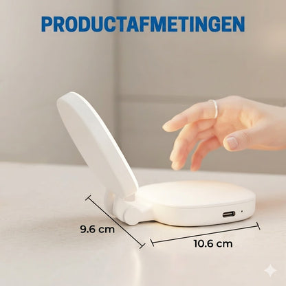 3-in-1 telefoonstandaard, spiegel en magnetisch selfie-invullicht