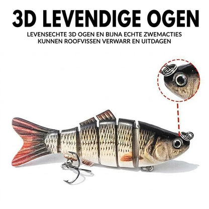 Multi-gesegmenteerd bionisch zwemmend kunstaas