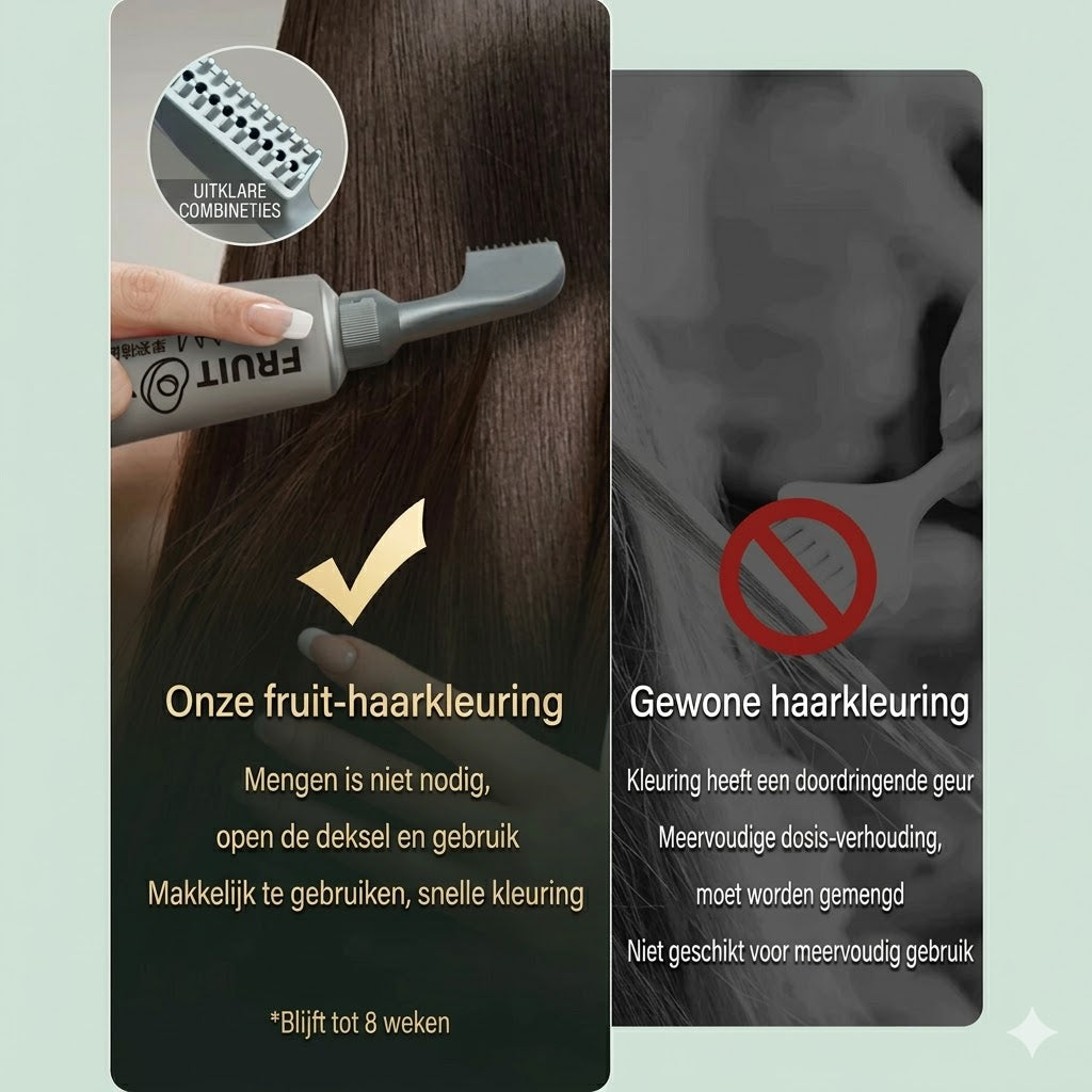 Fruit Essence kam voor het verven van het haar