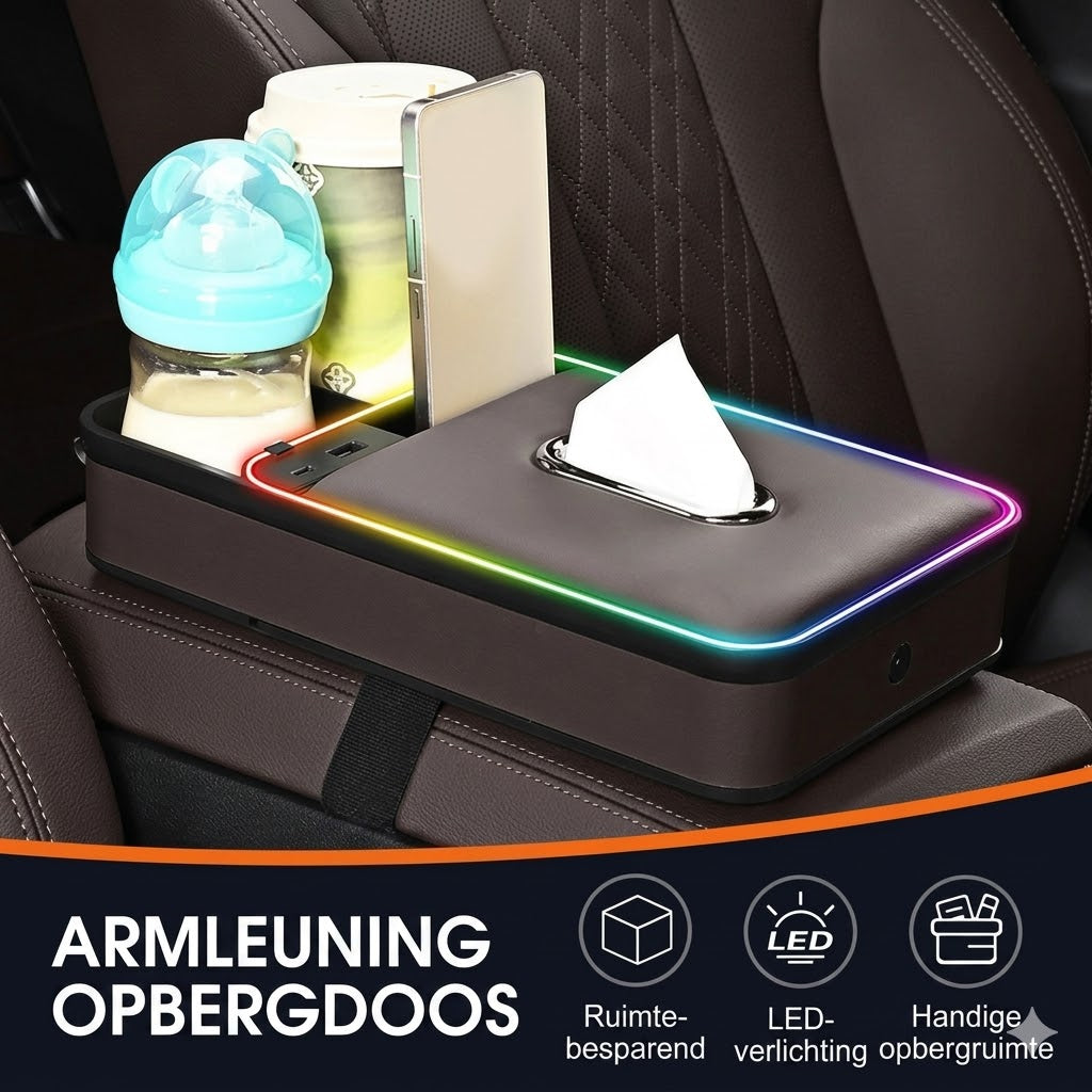 Armsteun opbergdoos met LED-sfeerverlichting