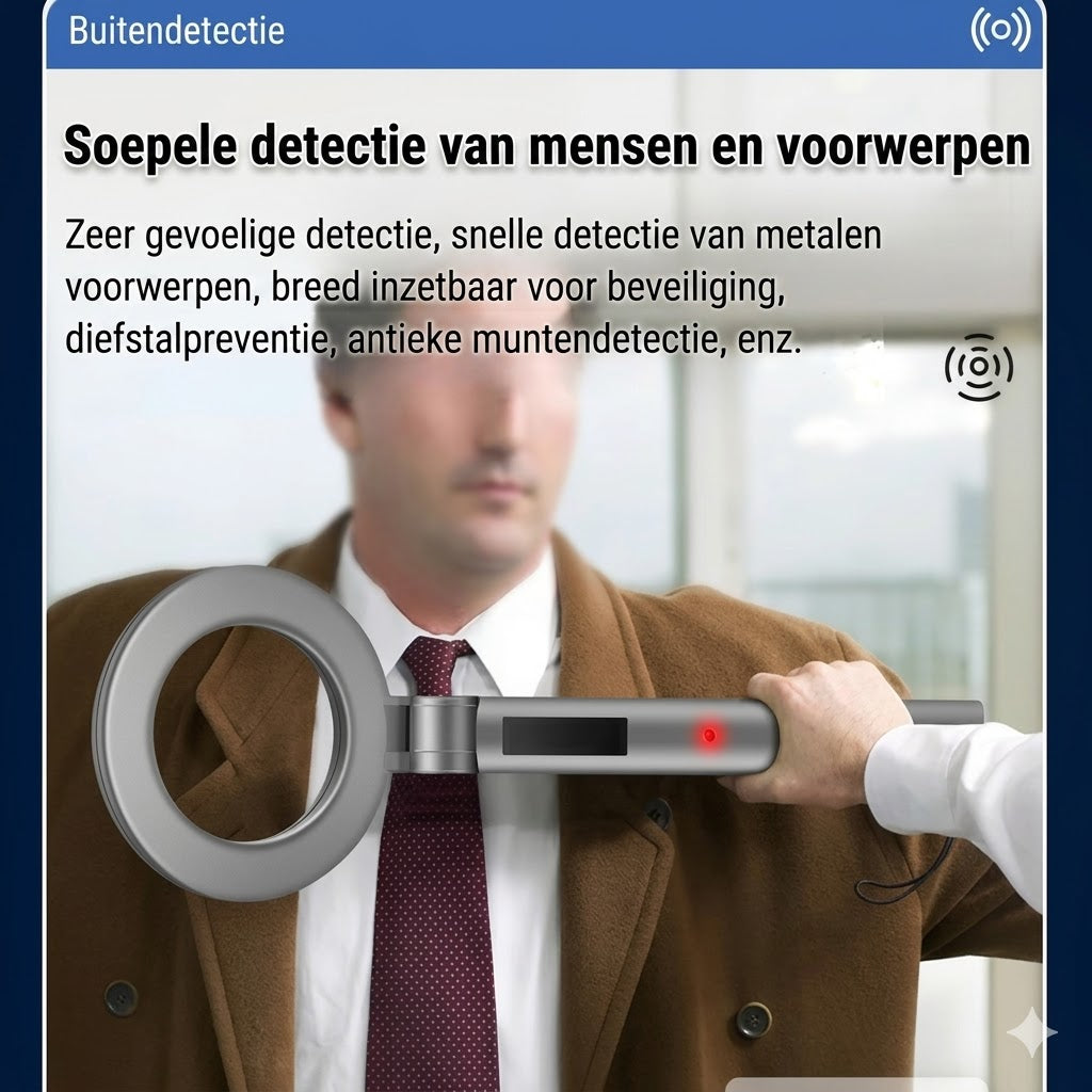 LED Knipperend Alarm Metaaldetector