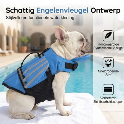 Hondenzwemvest met engelenvleugels