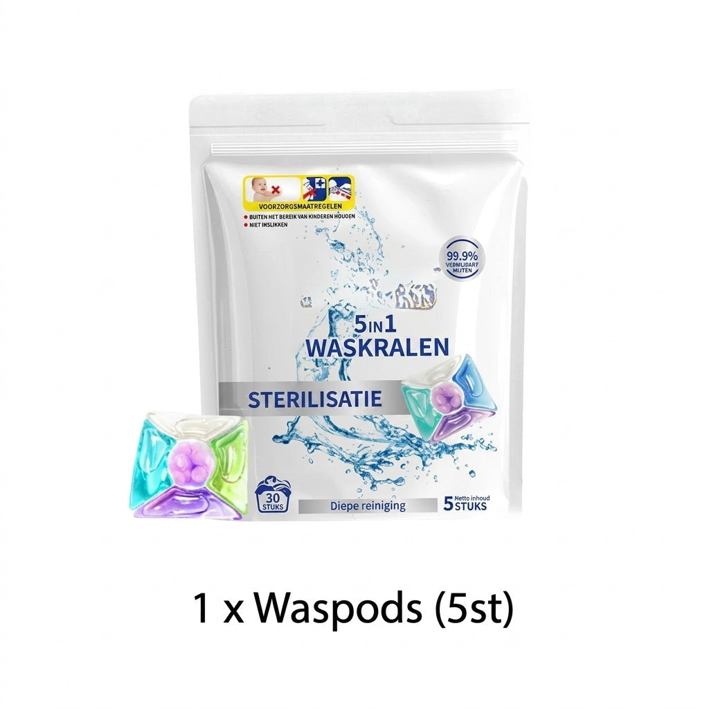 Wasmiddelcapsules voor grondige reiniging en sterilisatie (11g*5 Stuks)