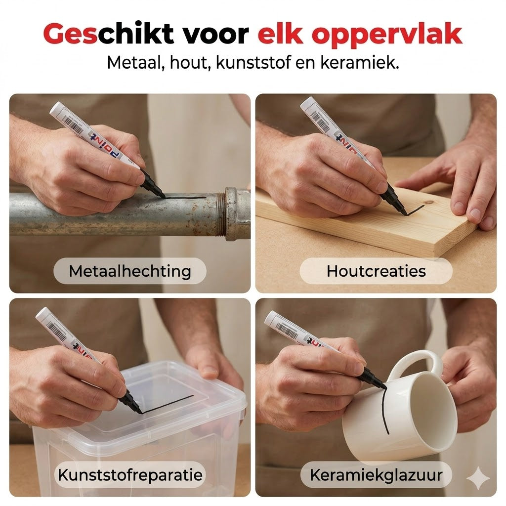 Waterdichte verfmarker op oliebasis voor keramiek