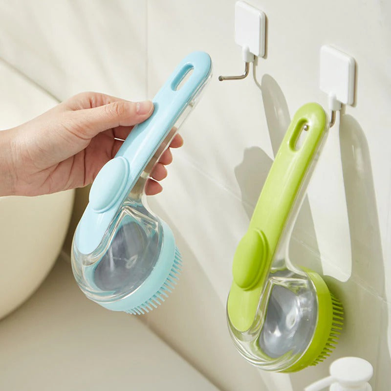 Huisdieren Badborstel met Lange Steel & Shampoodispenser