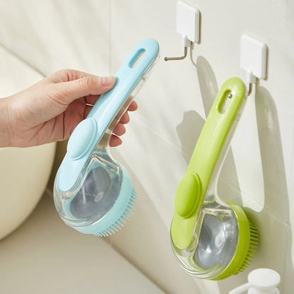 Huisdieren Badborstel met Lange Steel & Shampoodispenser