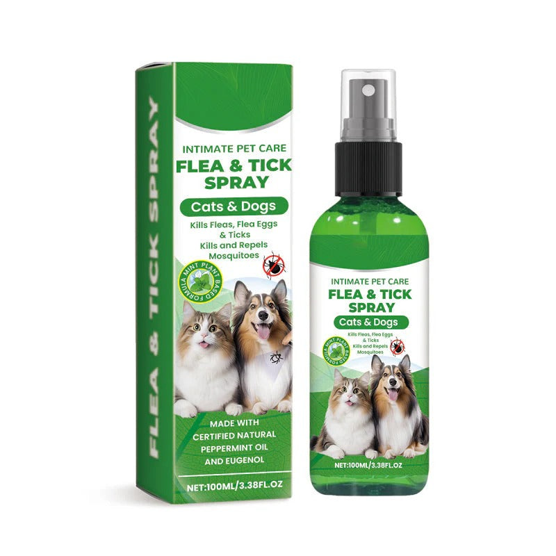 Natuurlijke Vlooi- en Tekspray voor Honden en Katten
