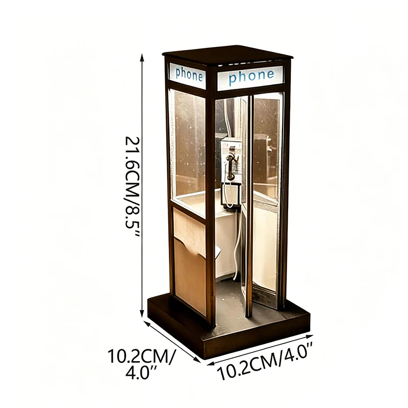 Retro telefooncel lamp