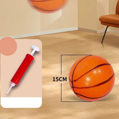 Indoor Basketbalset met Vier Ballen en Automatische Balterugvoer