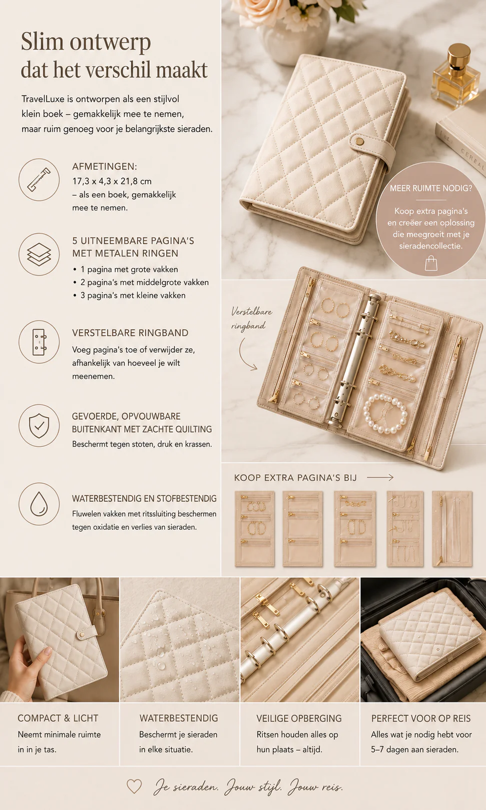 TravelLuxe Sieradendoos Compact En Altijd Georganiseerd