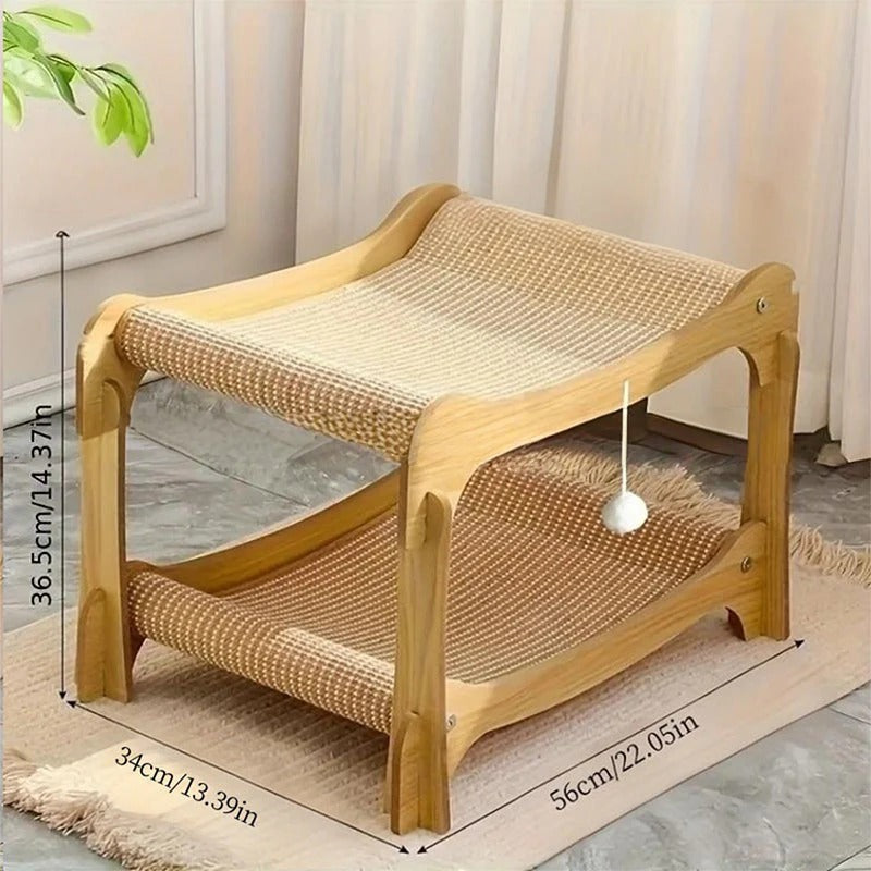 2-in-1 Sisal krabpaal voor katten