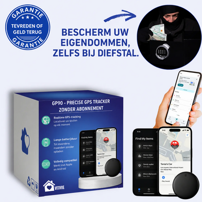GP90 - Slimme GPS-tracker zonder abonnement (Android/Apple)