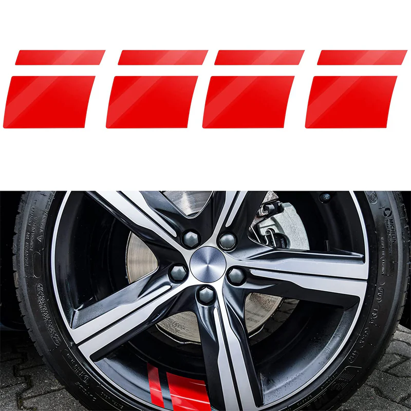 Reflecterende velgstrepen voor autowielen